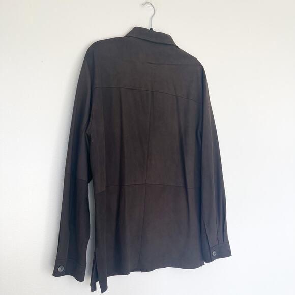 Men's Jose Luis Brown Leather Button Down Shirt NWT size 40 R - Picture 10 of 10